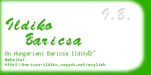 ildiko baricsa business card